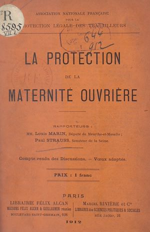 Téléchargez le livre :  La protection de la maternité ouvrière