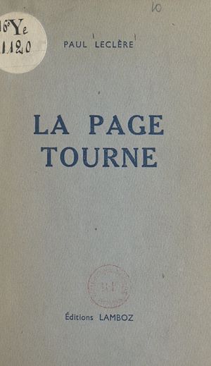 Téléchargez le livre :  La page tourne