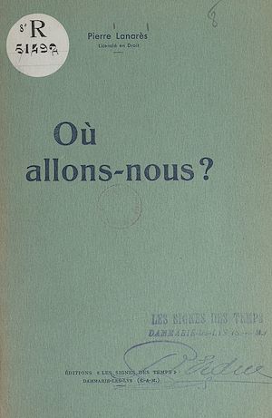 Téléchargez le livre :  Où allons-nous ?