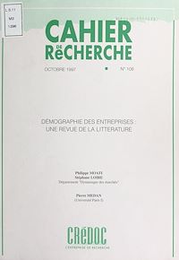 Téléchargez le livre :  Démographie des entreprises : une revue de la littérature