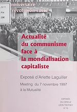 Télécharger le livre :  Actualité du communisme face à la mondialisation capitaliste