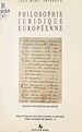 Télécharger le livre :  Philosophie juridique européenne