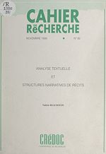 Télécharger le livre :  Analyse textuelle et structures narratives de récits
