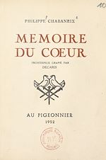 Télécharger le livre :  Mémoire du cœur