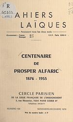 Télécharger le livre :  Centenaire de Prosper Alfaric, 1876-1955
