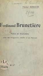 Télécharger le livre :  Ferdinand Brunetière