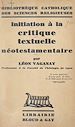 Télécharger le livre :  Initiation à la critique textuelle néotestamentaire