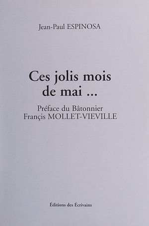 Téléchargez le livre :  Ces jolis mois de mai...