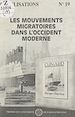 Télécharger le livre :  Les mouvements migratoires dans l'Occident moderne
