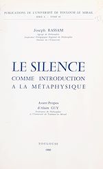 Télécharger le livre :  Le silence comme introduction à la métaphysique