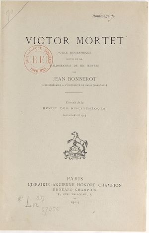 Téléchargez le livre :  Victor Mortet