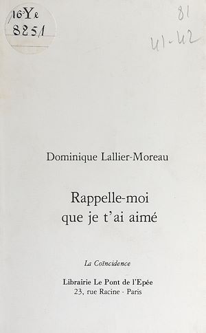 Download the eBook: Rappelle-moi que je t'ai aime´