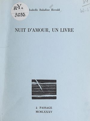 Téléchargez le livre :  Nuit d'amour, un livre