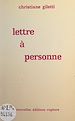 Télécharger le livre :  Lettre à personne