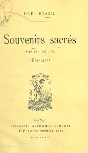 Téléchargez le livre :  Souvenirs sacrés