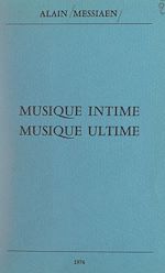 Télécharger le livre :  Musique intime, musique ultime