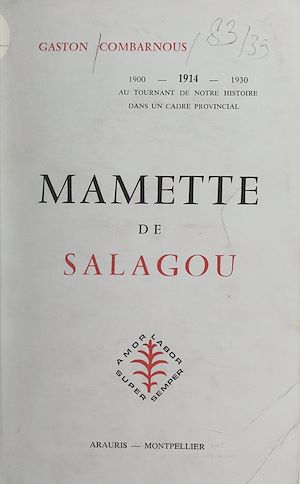 Téléchargez le livre :  Mamette de Salagou