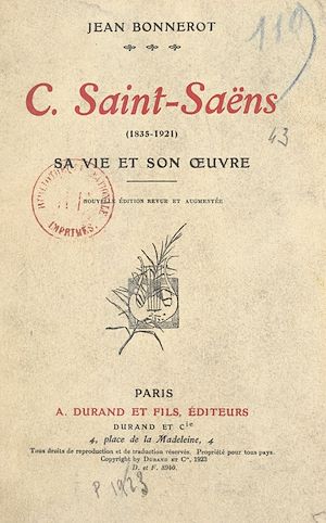 Téléchargez le livre :  C. Saint-Saëns (1835-1921)