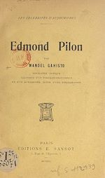 Télécharger le livre :  Edmond Pilon