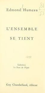Télécharger le livre :  L'ensemble se tient
