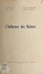 Télécharger le livre :  L'influence des maîtres