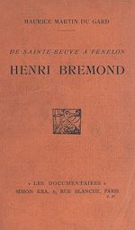 Télécharger le livre :  Henri Brémond : de Sainte-Beuve à Fénelon
