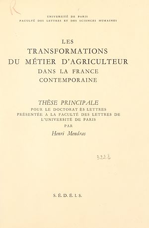 Download the eBook: Les transformations du métier d'agriculteur dans la France contemporaine