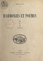 Télécharger le livre :  Harmonies et poèmes : MCMXXVI