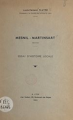 Télécharger le livre :  Mesnil-Martinsart (Somme)