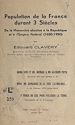 Télécharger le livre :  Population de la France durant 3 siècles