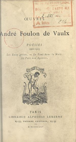 Téléchargez le livre :  Poésies, 1910-1923