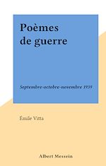 Télécharger le livre :  Poèmes de guerre