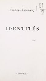 Télécharger le livre :  Identités