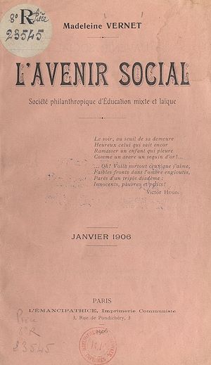 Téléchargez le livre :  L'avenir social