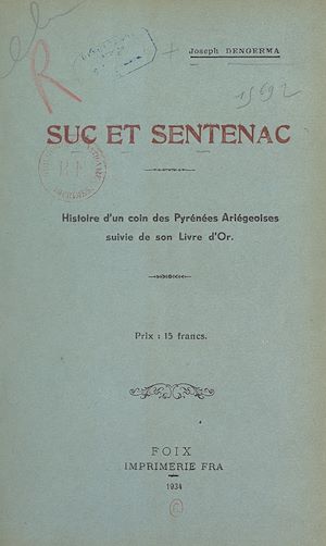 Téléchargez le livre :  Suc et Sentenac
