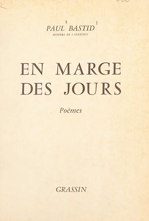 Téléchargez le livre :  En marge des jours