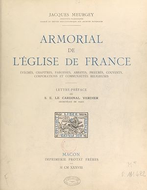Téléchargez le livre :  Armorial de l'Église de France