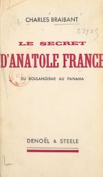 Télécharger le livre :  Le secret d'Anatole France