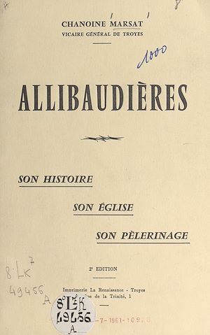 Téléchargez le livre :  Allibaudières