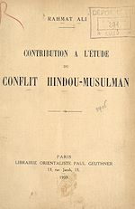 Download this eBook Contribution à l'étude du conflit hindou-musulman