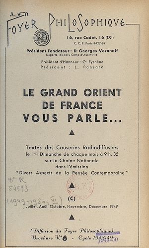 Téléchargez le livre :  Le Grand Orient de France vous parle