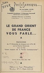 Télécharger le livre :  Le Grand Orient de France vous parle