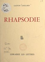 Télécharger le livre :  Rhapsodie