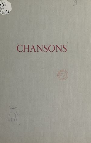 Téléchargez le livre :  Chansons