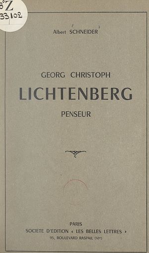 Téléchargez le livre :  Georg Christoph Lichtenberg