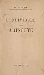 Télécharger le livre :  L'individuel chez Aristote