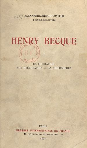 Téléchargez le livre :  Henry Becque (1). Sa biographie, son observation, sa philosophie