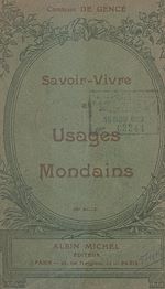 Download this eBook Savoir-vivre et nouveaux usages mondains