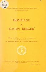 Télécharger le livre :  Hommage à Gaston Berger