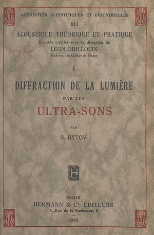 Téléchargez le livre :  Diffraction de la lumière par les ultra-sons